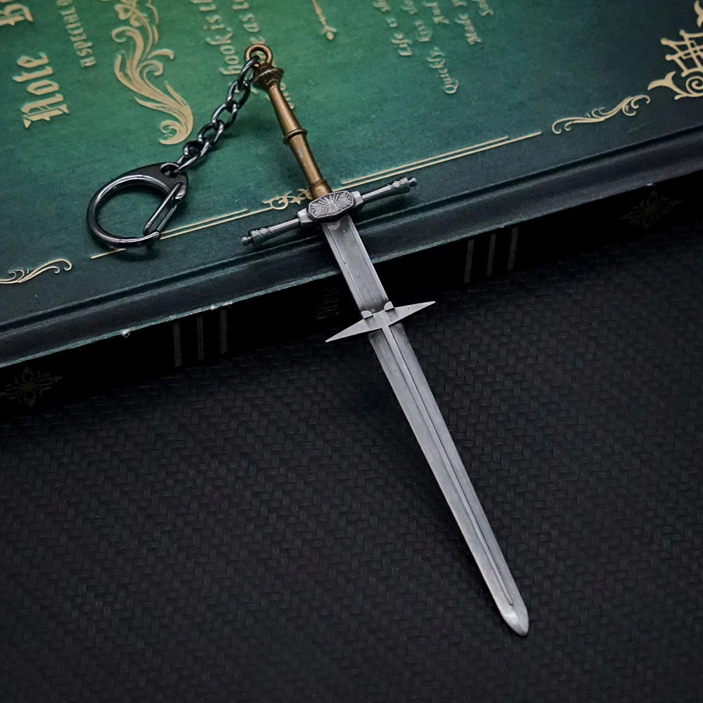 Dark Souls 1 Remastered Keychain Zweihander Sword Key Chain Keyring Keychains for Men Game Accessories Key Ring Llaveros