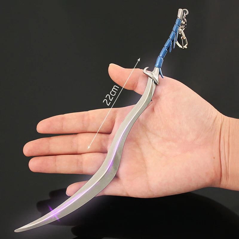 20Cm Dark Moon Greatsword Keychain Elden ER Game Ranni Weapon Game Peripheral Butterfly Sword Katana Model Key Ring Llavero Toys