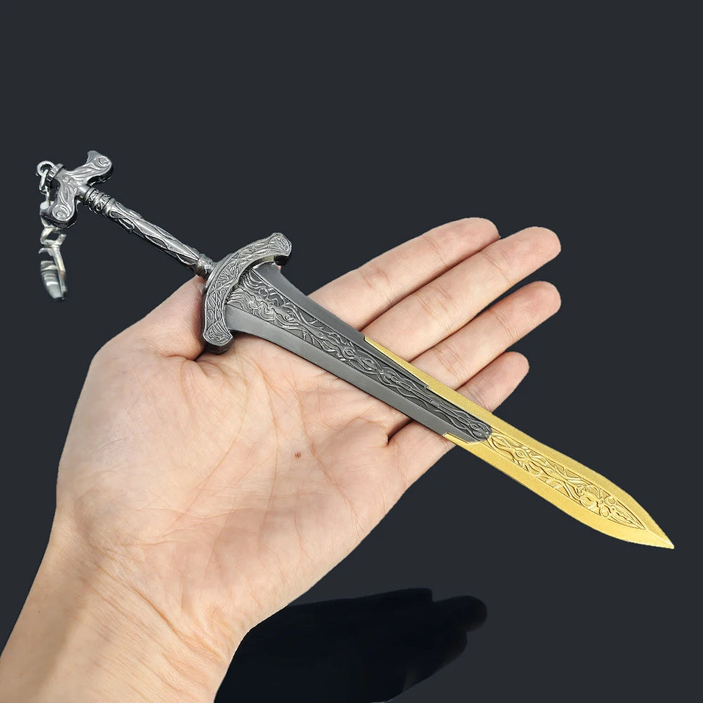 20Cm Dark Moon Greatsword Keychain Elden ER Game Ranni Weapon Game Peripheral Butterfly Sword Katana Model Key Ring Llavero Toys