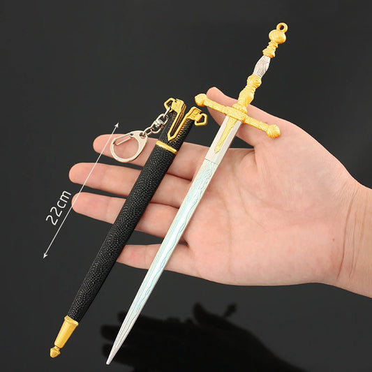 20Cm Dark Moon Greatsword Keychain Elden ER Game Ranni Weapon Game Peripheral Butterfly Sword Katana Model Key Ring Llavero Toys