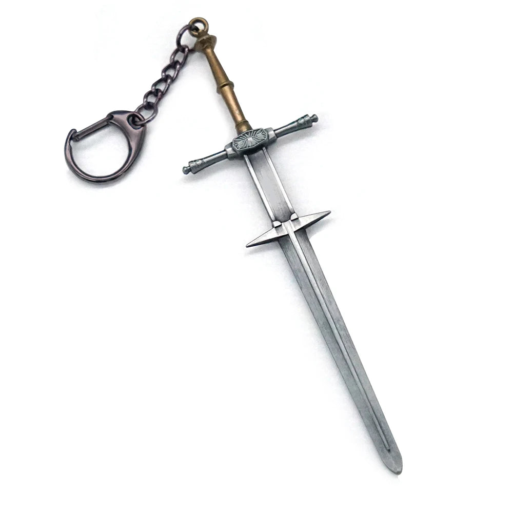 Dark Souls 1 Remastered Keychain Zweihander Sword Key Chain Keyring Keychains for Men Game Accessories Key Ring Llaveros